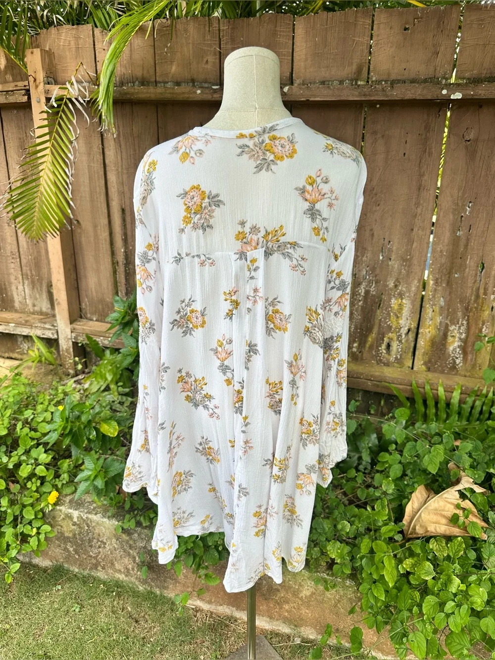 Free People Tree Swing Floral Tunic Dress Size L - Picture 5 of 9